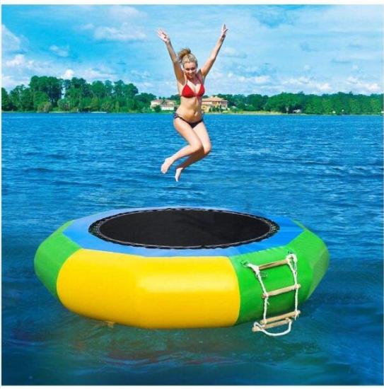 trampoline with water slide
