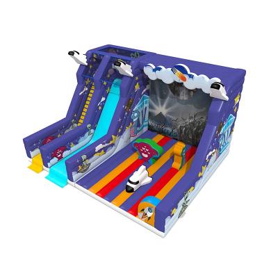 bouncy castle with longslide