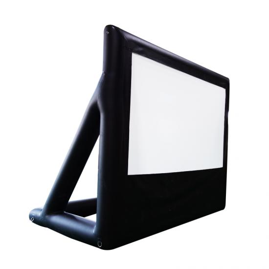 outdoor inflatable movie screen and projector