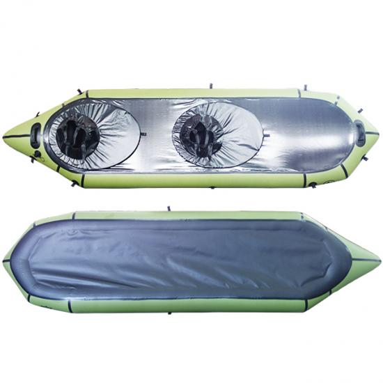 2 person packraft with spray cover