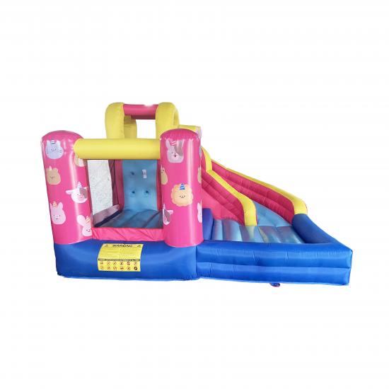 Combo castle inflatable slide