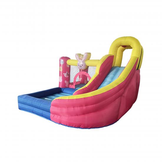 Combo castle inflatable slide
